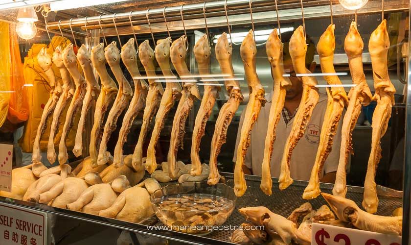 Singapour, canards laqués au food market © Marie-Ange Ostré