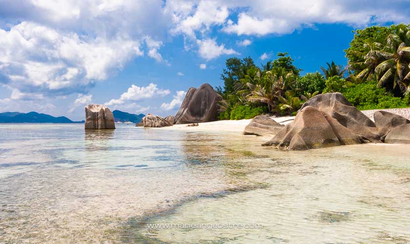 Voyage Seychelles, plage sur l'île de La Digue